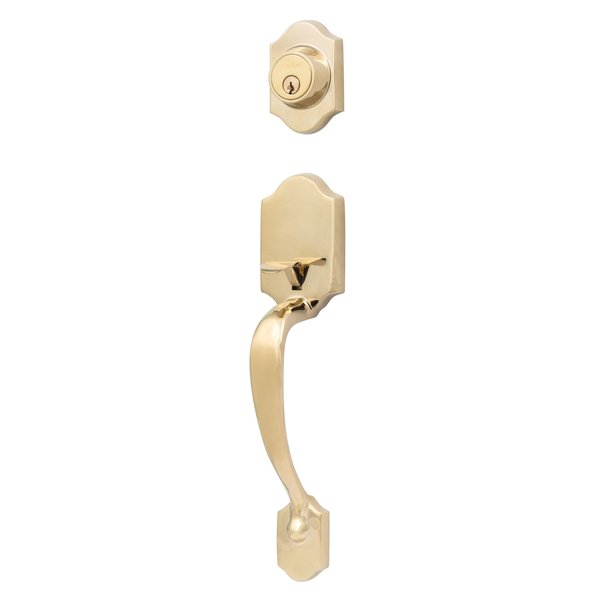 Sure-Loc Hardware Sure-Loc Hardware Coral Dummy Handleset, Polished Brass CR500 3